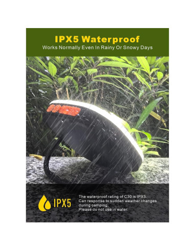 Linterna LED Recargable SAMUUN 5000mAh 2000 Lúmenes IP65