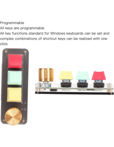 Teclado Mecánico Mini Programable Dilwe 3 Teclas USB Tipo C