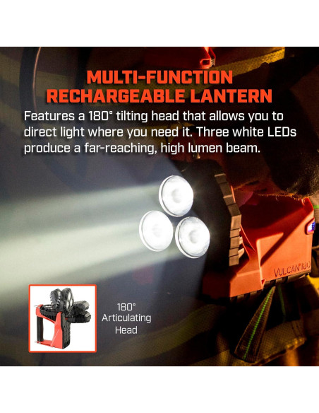 Linterna LED Recargable Streamlight Vulcan 180 Naranja 1200 Lúmenes