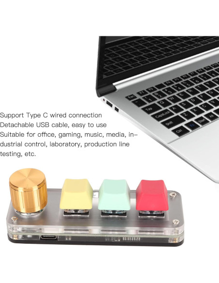 Teclado Mecánico Mini Programable Dilwe 3 Teclas USB Tipo C