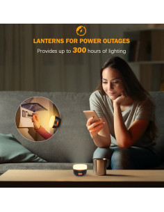 Linterna de Camping LED Yonktoo 1000LM Recargable IPX5 Naranja 2