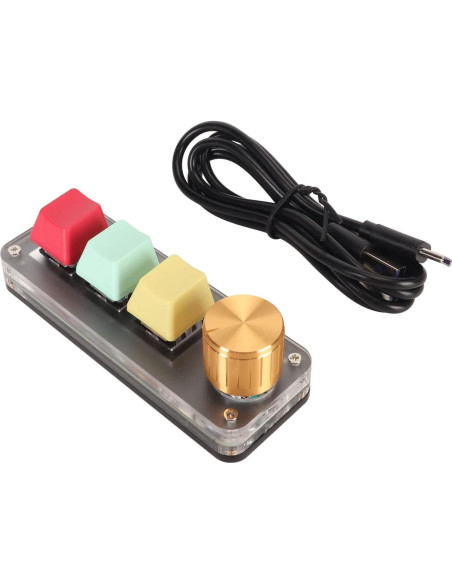 Teclado Mecánico Mini Programable Dilwe 3 Teclas USB Tipo C