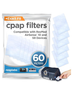 Filtros CPAP RespLabs para ResMed AirSense 10 y S9 - 60 unidades
