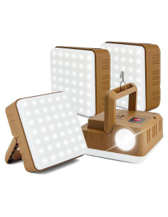 Linterna de Camping DIBMS 2 en 1 Recargable USB 300LM 4 Piezas