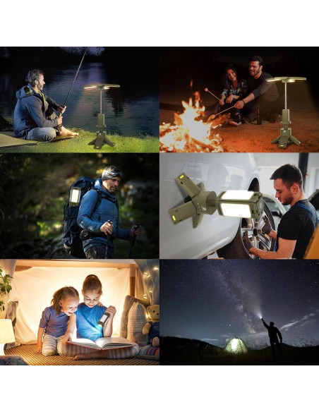 Lámpara de Camping DUSKTEC 2000LM Recargable IPX7 14000mAh