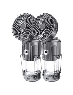 Linterna Solar de Camping JINWEN 2Pack con Ventilador