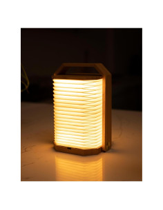 Lámpara de Bambú Plegable ZBOLE - Linterna Recargable USB 3W