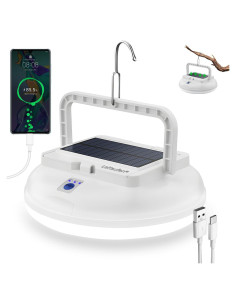 Luz Solar de Camping LeKaufen 4500LM Recargable USB IPX4
