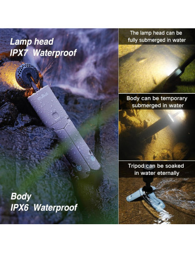 Lámpara de Camping Telescópica Outask Verde Militar 12000mAh