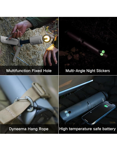 Lámpara de Camping Telescópica Outask Verde Militar 12000mAh