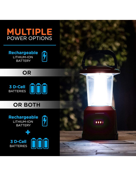 Linterna LED Enbrighten Recargable 650 Lúmenes Rojo 28 cm Linterna LED Enbrighten Recargable 650 Lúmenes Rojo 28 cm
