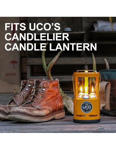 Velas Blancas UCO de 9 Horas para Linternas - Paquete de 3