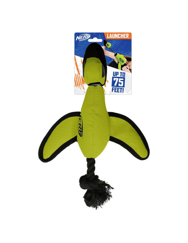 Juguete para Perros Nerf Dog Trackshot Lanzador Pato 41.9cm Verde