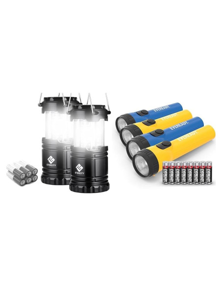Linterna LED Etekcity y EVEREADY - Paquete de 4, 140 lúmenes