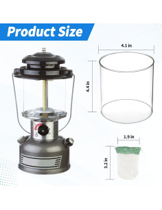 Paquete de 10 Mantillas de Linterna Propano LVACODV con Globo Vidrio 2