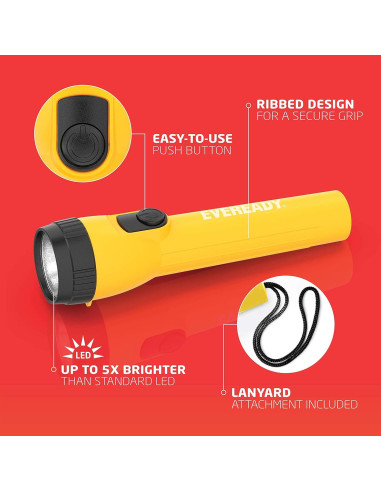 Linterna LED Etekcity y EVEREADY - Paquete de 4, 140 lúmenes