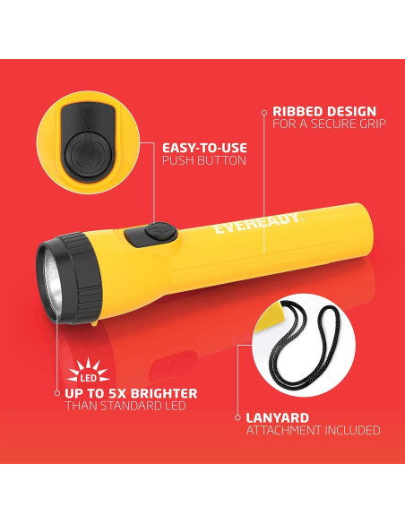 Linterna LED Etekcity y EVEREADY - Paquete de 4, 140 lúmenes