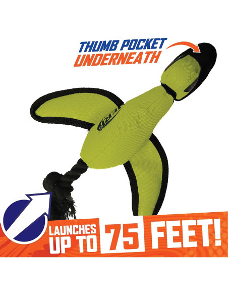 Juguete para Perros Nerf Dog Trackshot Lanzador Pato 41.9cm Verde