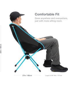Silla Plegable Helinox Chair One XL Negra para Camping 2