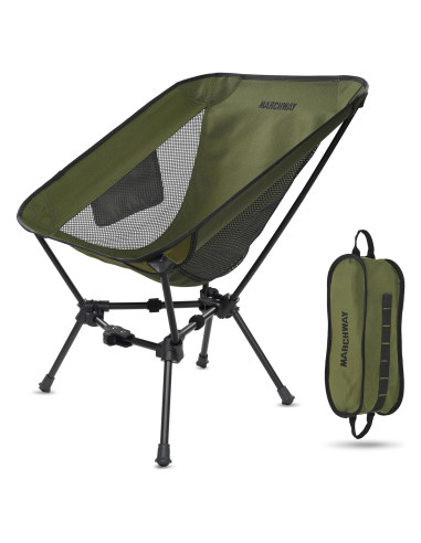 Silla de Camping Plegable MARCHWAY Verde 150Kg Ultraligera