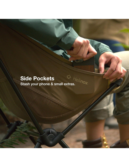 Silla Helinox Sunset Plegable Alta para Camping Negra 1.54 kg