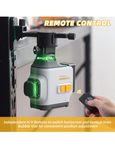 Nivel láser URASISTO 2x360 Verde Auto-Nivelación 2