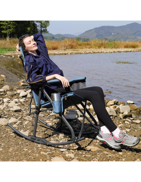 Silla de Camping Plegable Portal Charles con Respaldo Alto