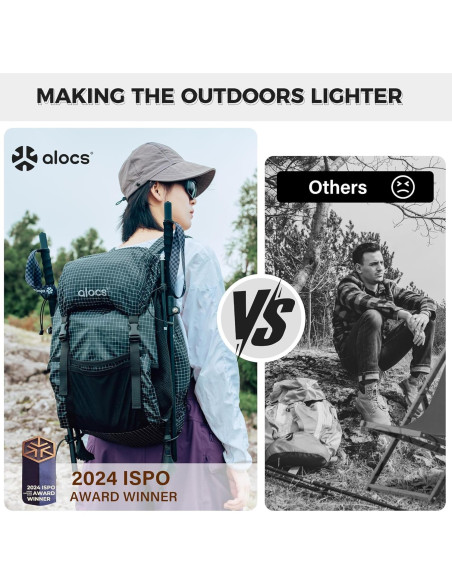 Silla de Camping Alocs 3-en-1 con Bastones de Trekking Silla de Camping Alocs 3-en-1 con Bastones de Trekking