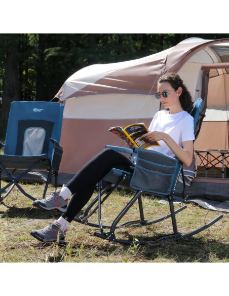 Silla de Camping Plegable Portal Charles con Respaldo Alto
