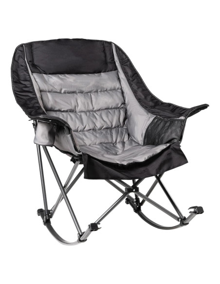 Silla de Camping Mecedora Foristrail Acolchada 181kg Plegable Silla de Camping Mecedora Foristrail Acolchada 181kg Plegable