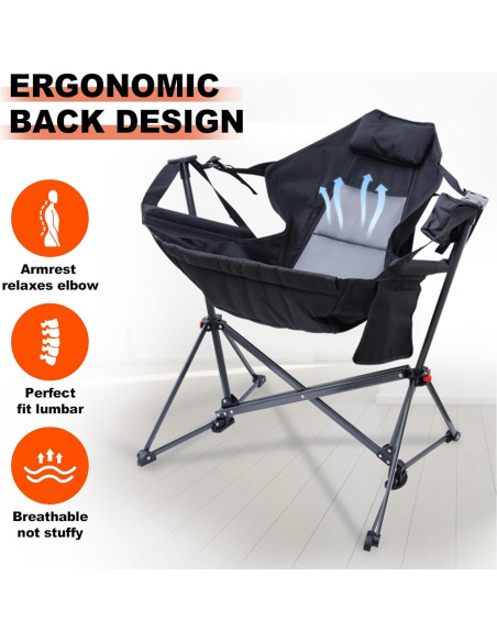 Silla Hamaca Portátil WORKOOT Plegable para Camping y Picnic Silla Hamaca Portátil WORKOOT Plegable para Camping y Picnic