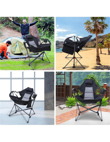 Silla Hamaca Portátil WORKOOT Plegable para Camping y Picnic