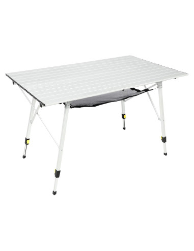 Mesa Camping PORTAL Plegable 120x70 cm Plata con Bolsa