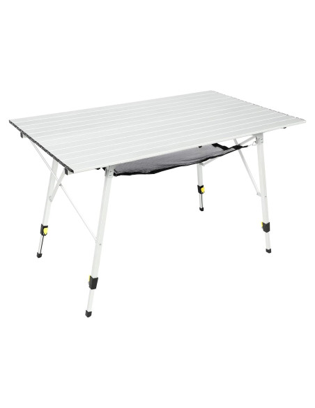 Mesa Camping PORTAL Plegable 120x70 cm Plata con Bolsa