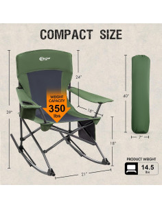 Silla de Camping Plegable Portal Charles Verde Bosque 136 kg 2