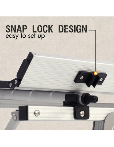 Mesa Camping PORTAL Plegable 120x70 cm Plata con Bolsa