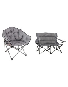 Silla de Patio Plegable MacSports C932S-129 con Cojín Gris