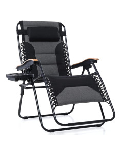 Silla de Gravedad Cero PHI VILLA XXL Reclinable 76cm Negro