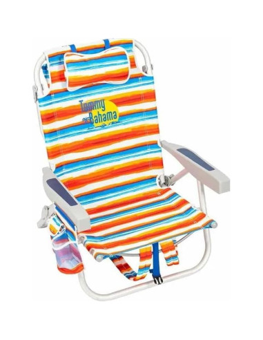 Silla de Playa Plegable Tommy Bahama Bahama Azul 5 Posiciones