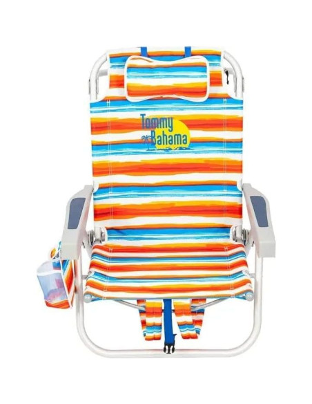 Silla de Playa Plegable Tommy Bahama Bahama Azul 5 Posiciones