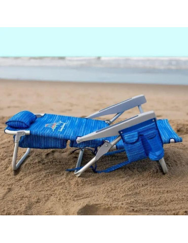Silla de Playa Plegable Tommy Bahama Bahama Azul 5 Posiciones