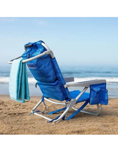 Silla de Playa Plegable Tommy Bahama Bahama Azul 5 Posiciones