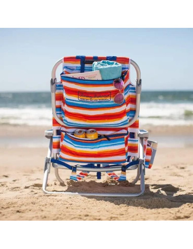 Silla de Playa Plegable Tommy Bahama Bahama Azul 5 Posiciones