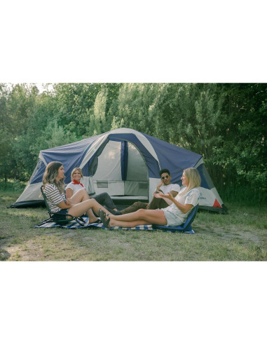 Silla Plegable Stansport Go Anywhere Azul - Respaldo Reclinable