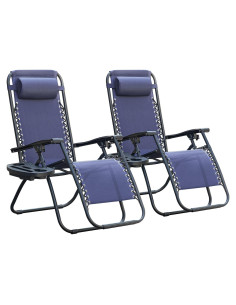 Sillas de Gravedad Cero Homall Plegables para Jardín - Juego de 2