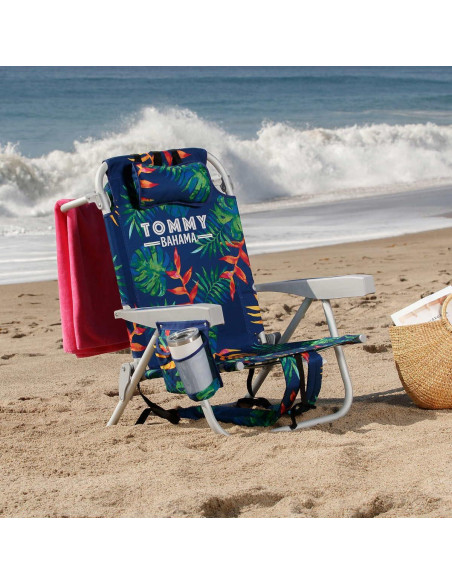 Silla de Playa Tommy Bahama 5 Posiciones Aluminio Verde