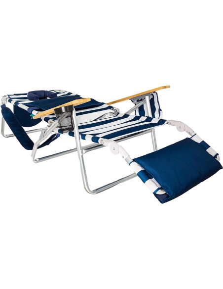 Silla de Playa Reclinable Ostrich Deluxe 3N1 Rayas Azules