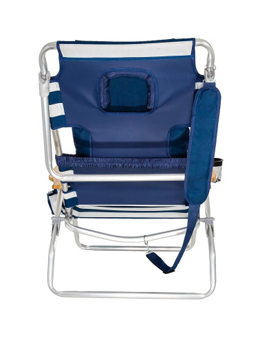 Silla de Playa Reclinable Ostrich Deluxe 3N1 Rayas Azules