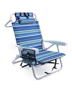 Silla de Playa Plegable Yestomo con Almohada y Bolsa Enfriadora