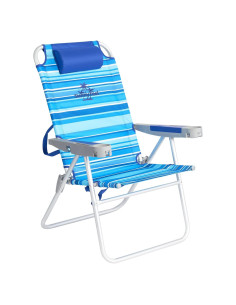 Silla de Playa Plegable SUNNYFEEL Alta 500 LBS Azul Claro